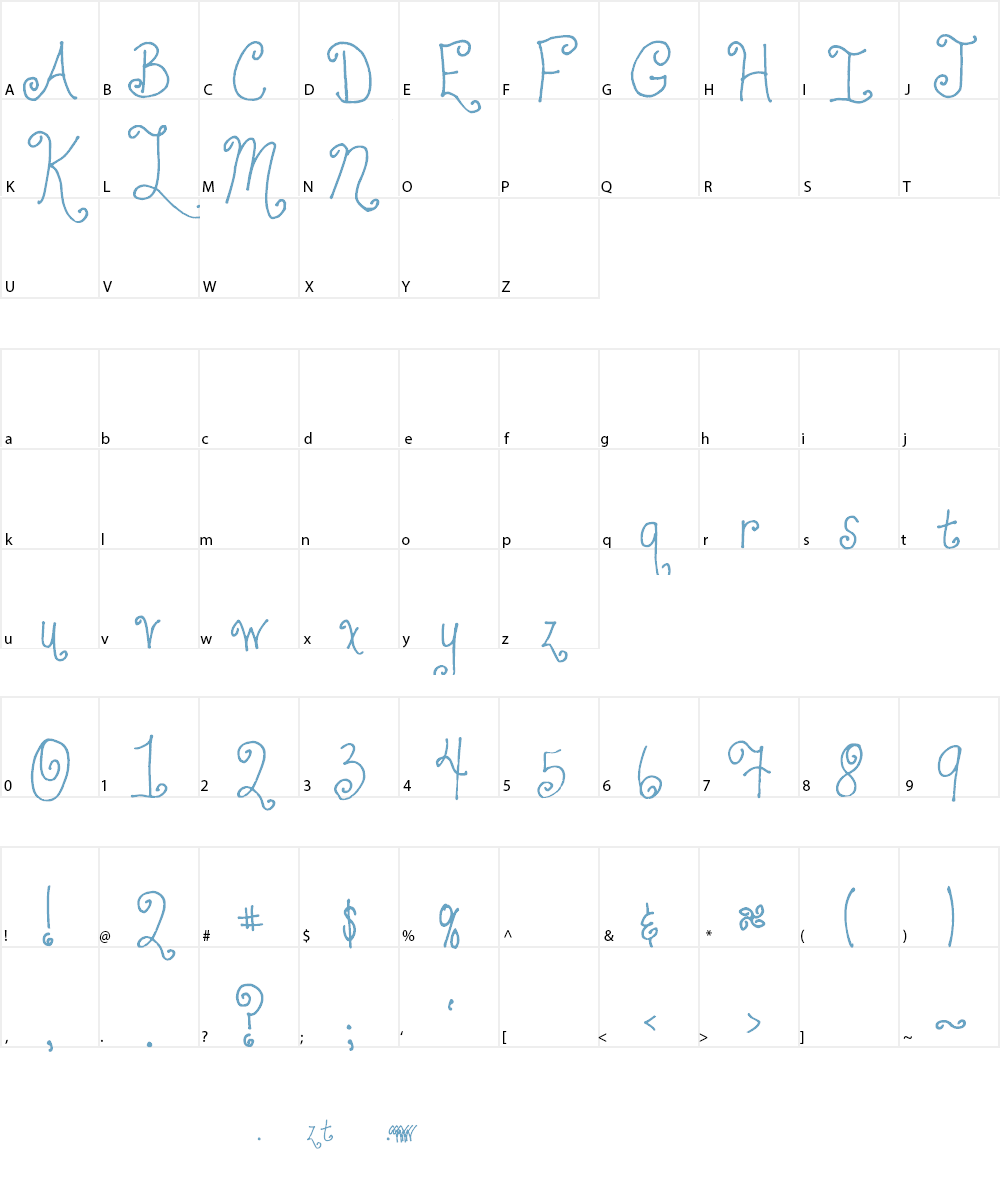 Jheri Curls Font Character